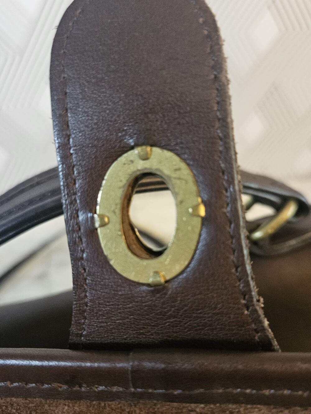 Vintage Coach Mahogany Brown Station Bag 1999 Top Handle Cross Body Made in USA - Picture 10 of 14